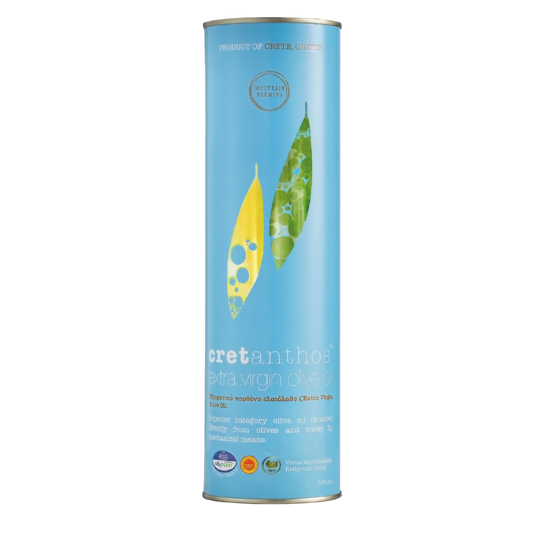 Extra vierge Griekse olijfolie uit Kreta, Cretanthos Mountain Farming 750ml