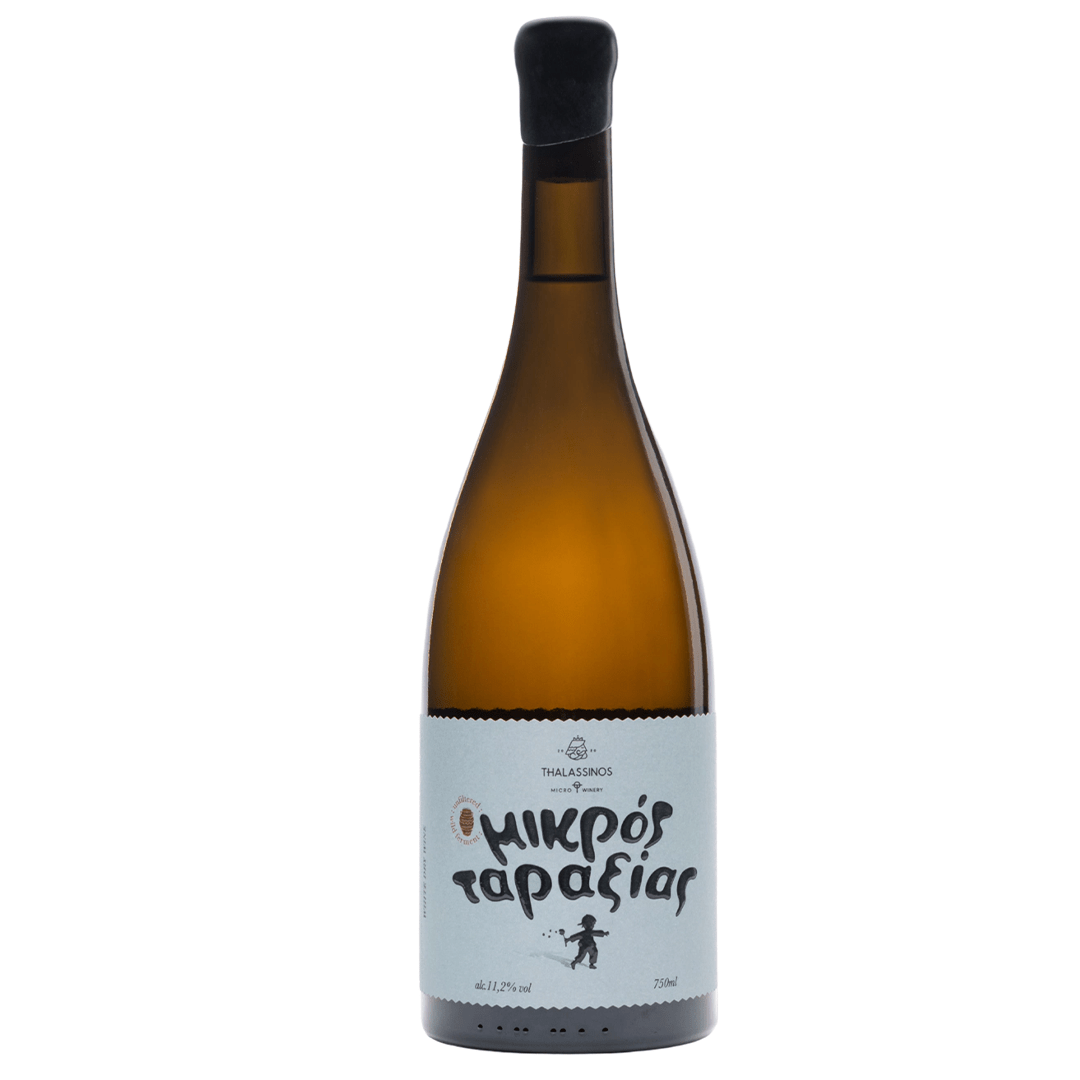 Natuurwijn Vidiano uit Kreta – Thalassinos Little Trouble Maker amberkleurige Griekse wijn